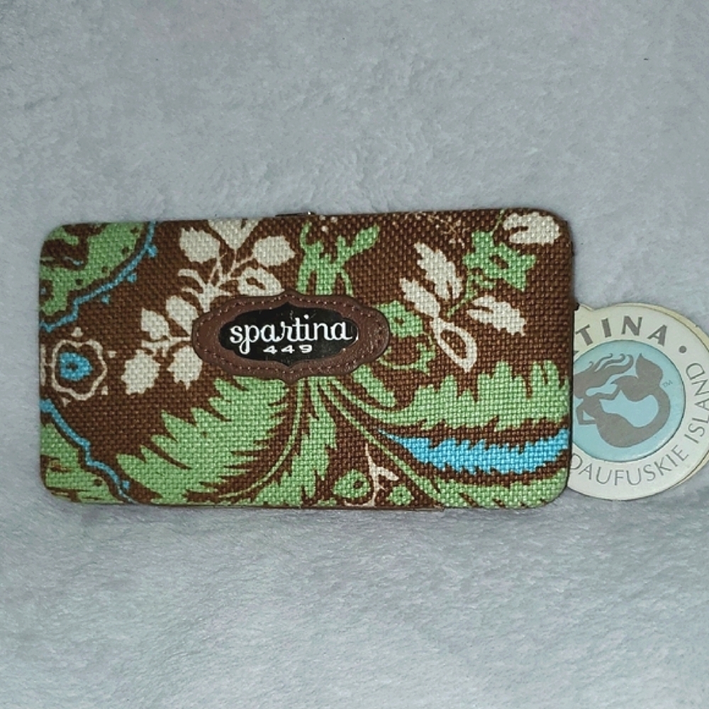 Spartina 449 Linen and Leather Wallet NWT (READ)